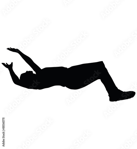 man falling down