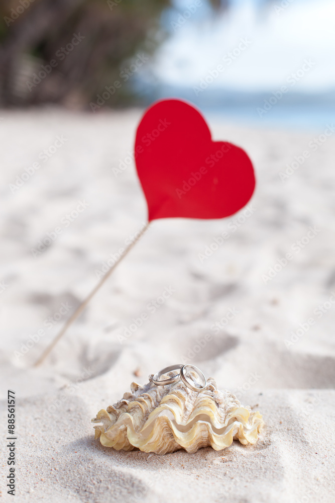 Fototapeta premium Romantic tropical scene on beach