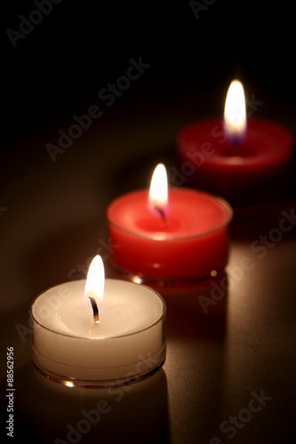 Candles on a Black Background