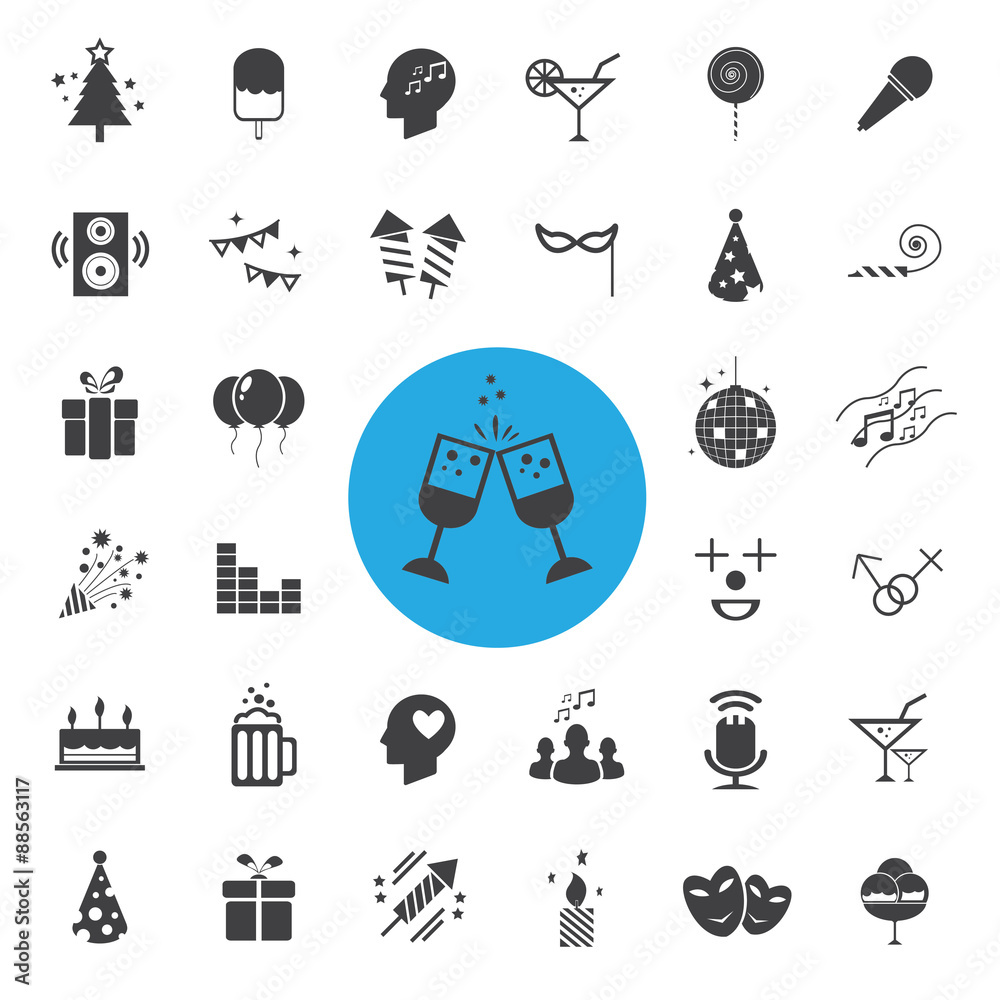 Party Icons set Party Icons set