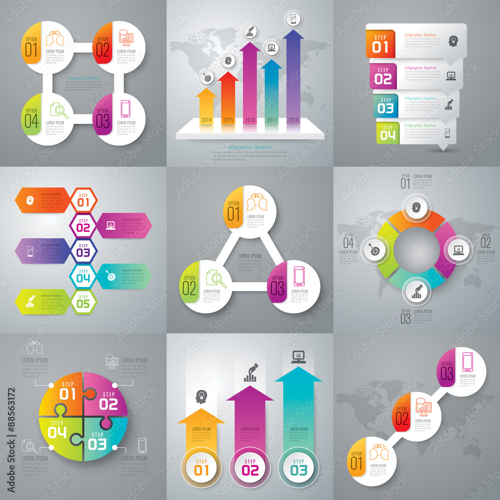 Infographic design template and marketing icons. Infographic design template and marketing icons.