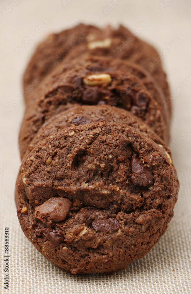 Fototapeta premium Triple Chocolate Cookies