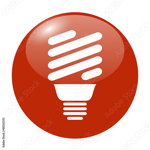 Vector energy saving fluorescent light bulb icon