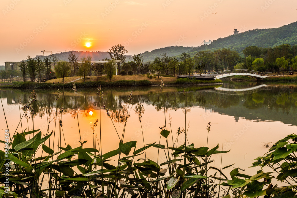 Obraz premium Sonnenuntergang in Jinagyin
