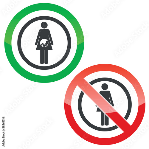 Pregnancy permission signs