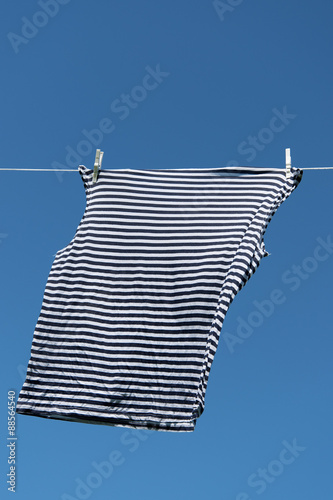 Striped cloth.
