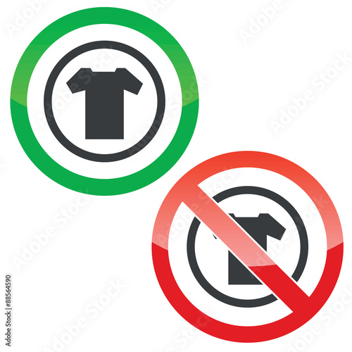 T-shirt permission signs