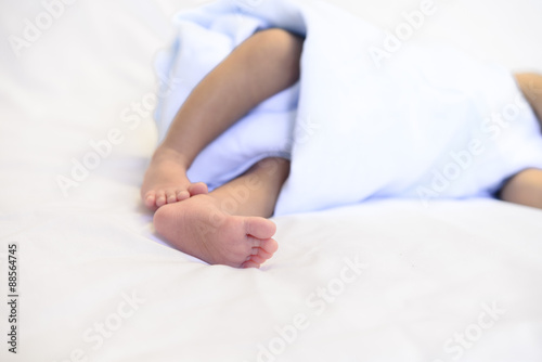 Baby portrait on white background