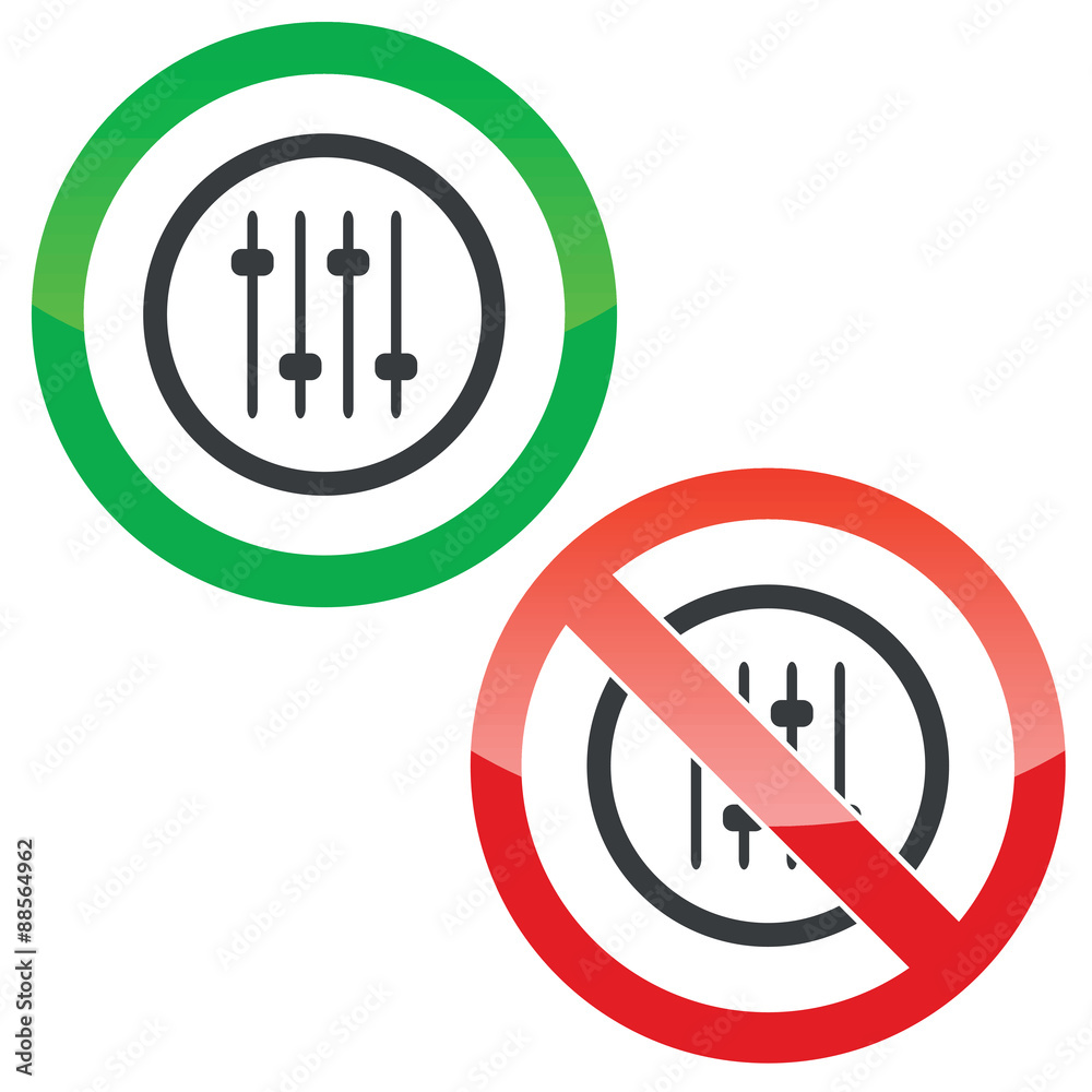 Faders permission signs Faders permission signs