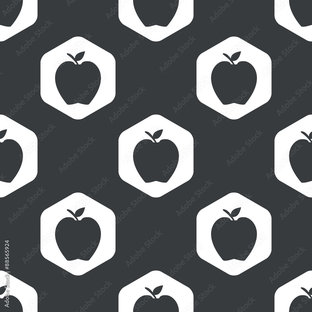Black hexagon apple pattern Black hexagon apple pattern