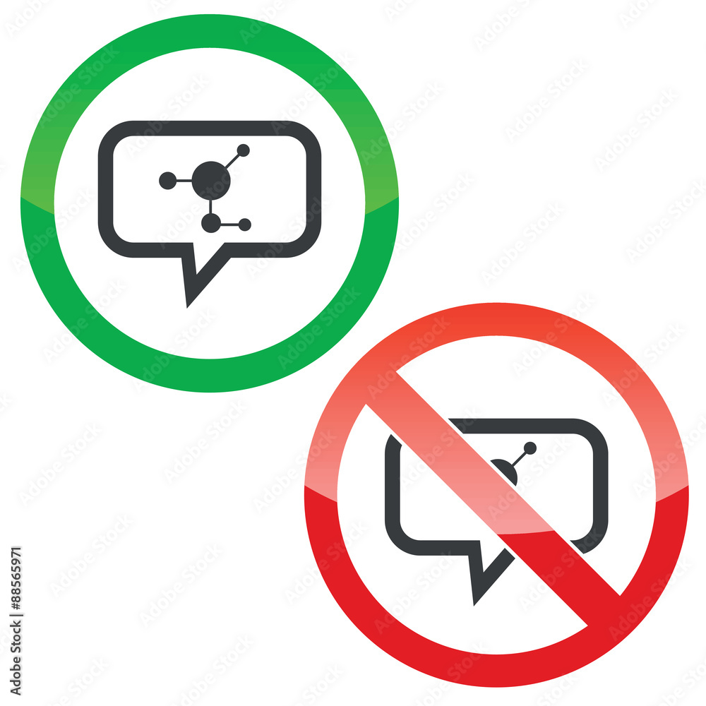 Molecule message permission signs Molecule message permission signs