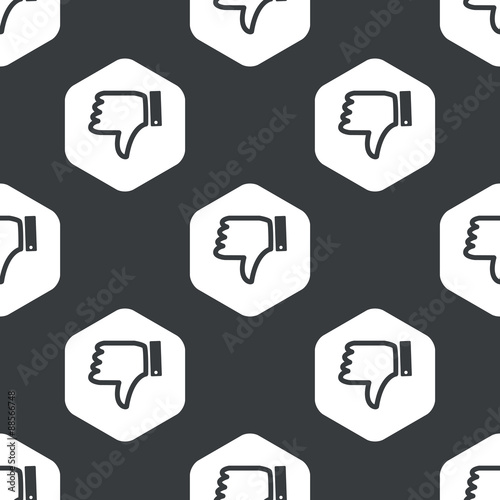 Black hexagon dislike pattern