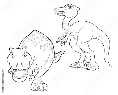 dinosaur cartoon lineart