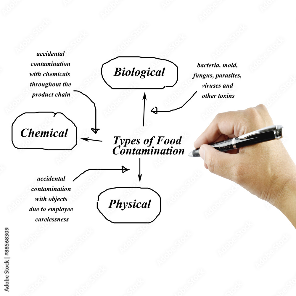 foto-de-types-of-food-contamination-image-for-use-in-manufacturing-do