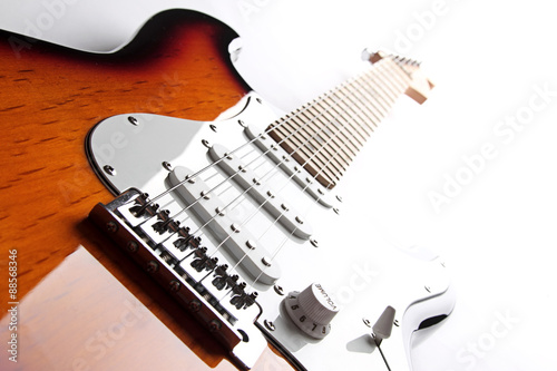 Canvas Print Electric guitar on white background