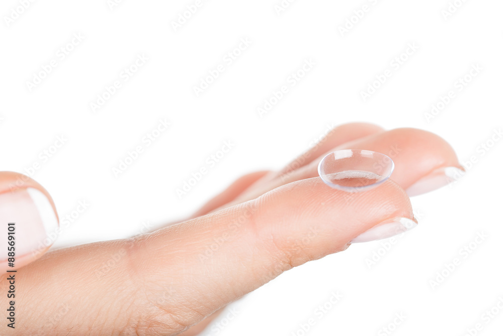 Contact Lens on finger Contact Lens on finger