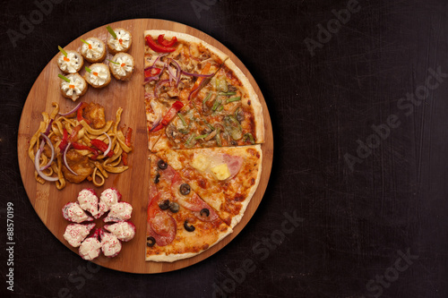 pizza and sushi f
