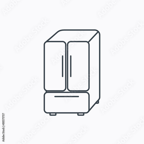 American fridge icon. Refrigerator sign.