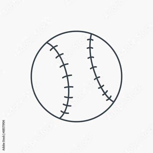 Baseball icon. Sport ball sign. © tanyastock