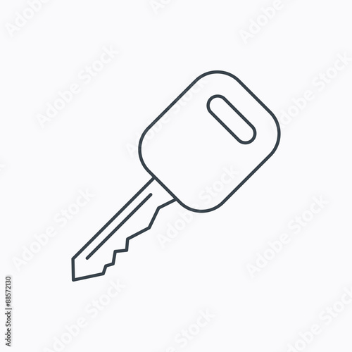 Car key icon. Transportat lock sign.