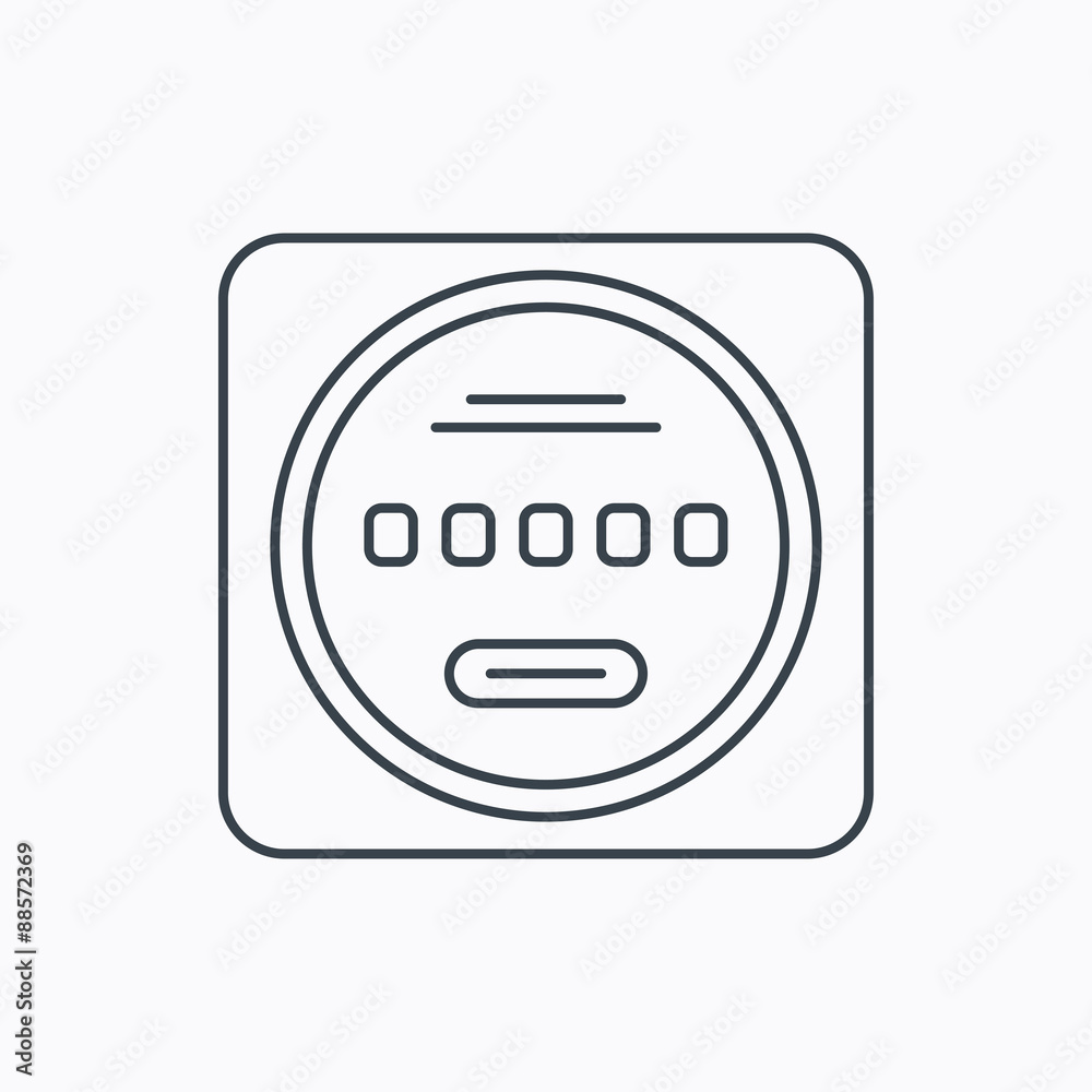 Electricity power counter icon. Measurement sign. Electricity power counter icon. Measurement sign.