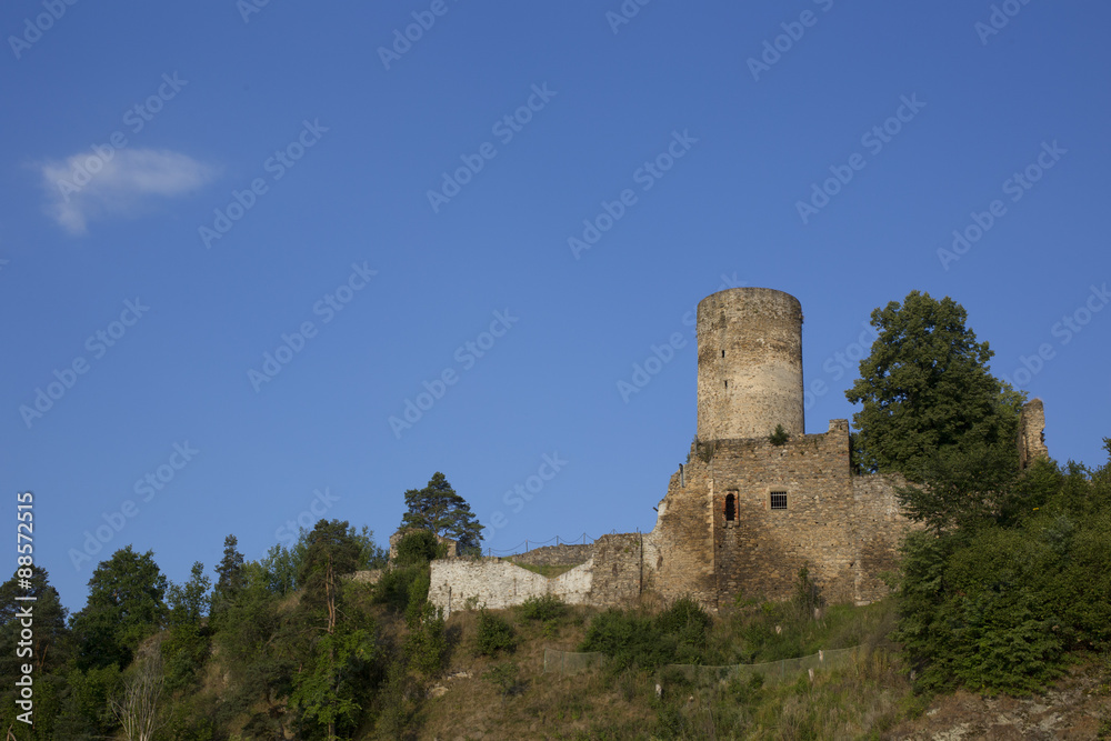 Romantic ruin of castle Dobronice