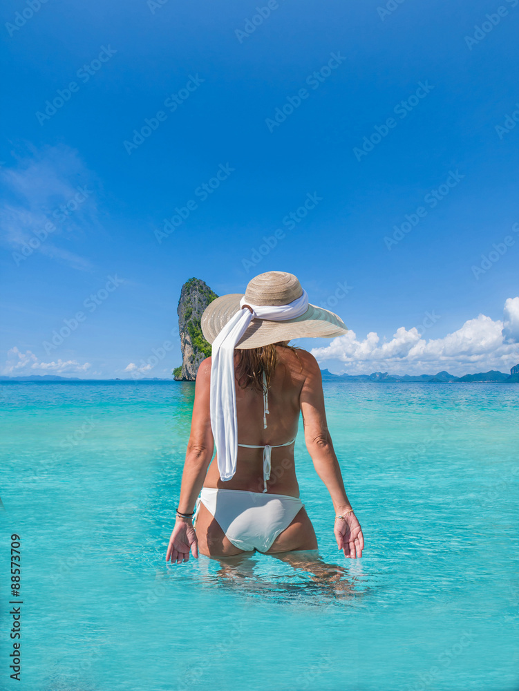 Young woman on the beach