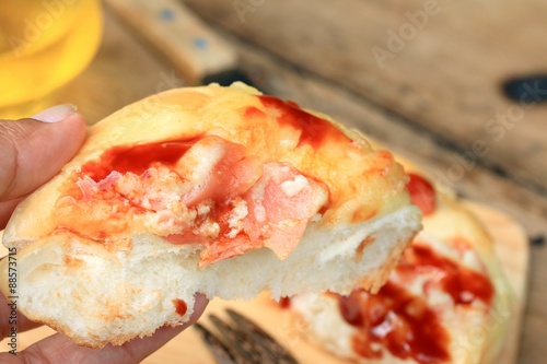 mini sausage pizza