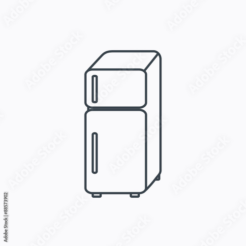 Refrigerator icon. Fridge sign.