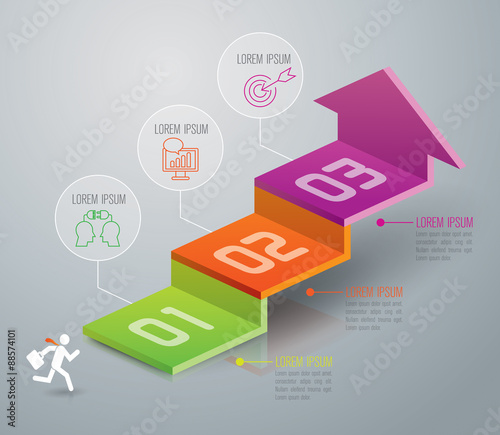 Infographic design template and marketing icons.