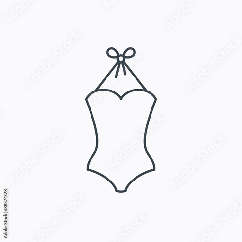 Swimsuit icon. Women swimwear sign.