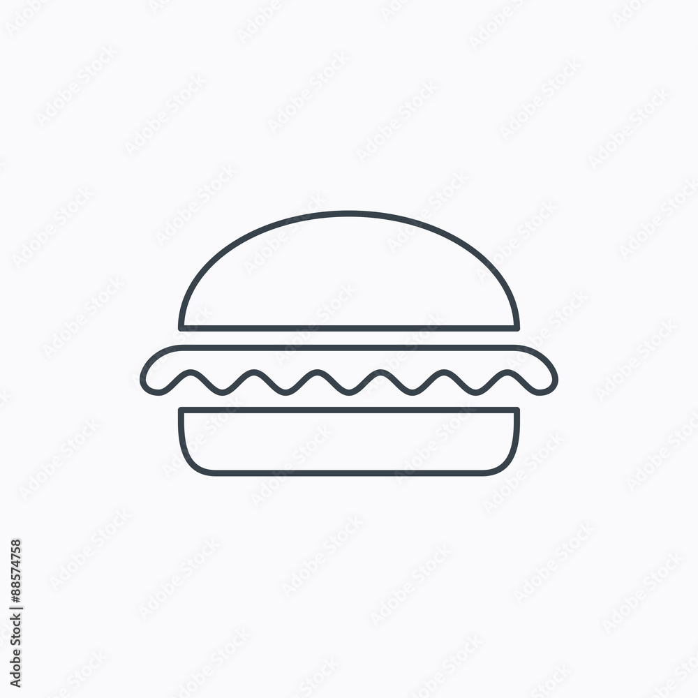 Vegetarian burger icon. Fast food sign. Vegetarian burger icon. Fast food sign.