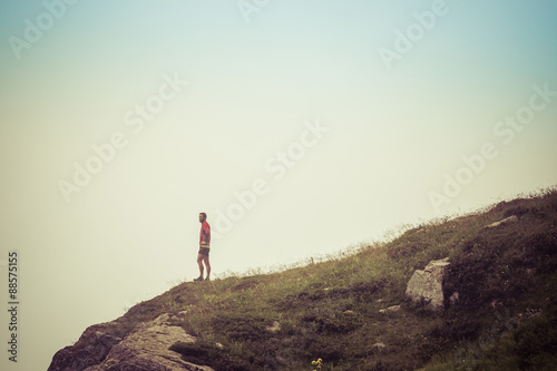 Relaxing on the top of the mountain