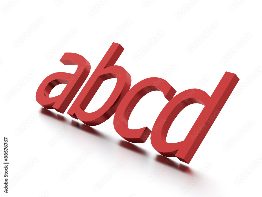 Alphabet concept rendered on white background Alphabet concept rendered on white background