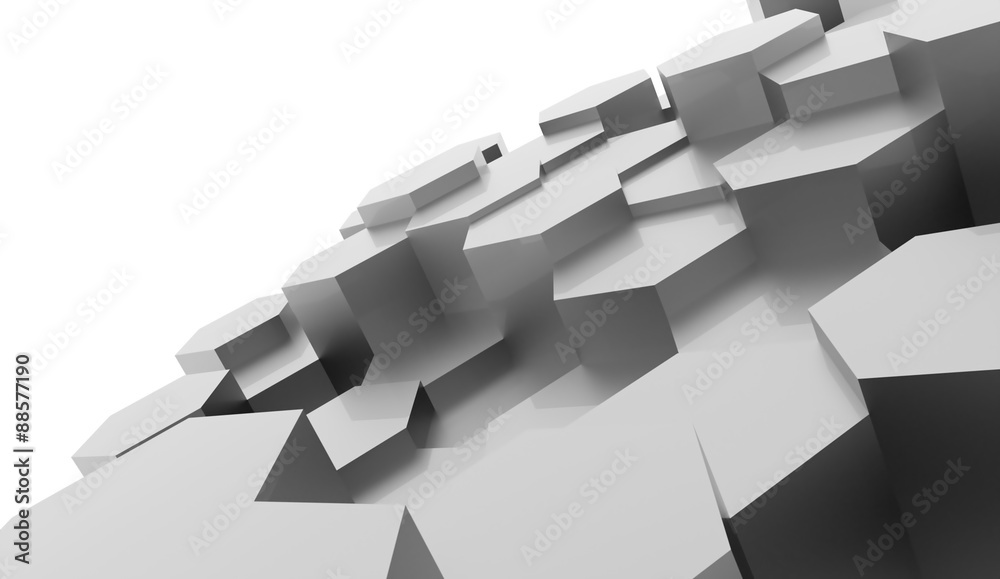 Fototapeta premium Abstract hexagonal business background rendered