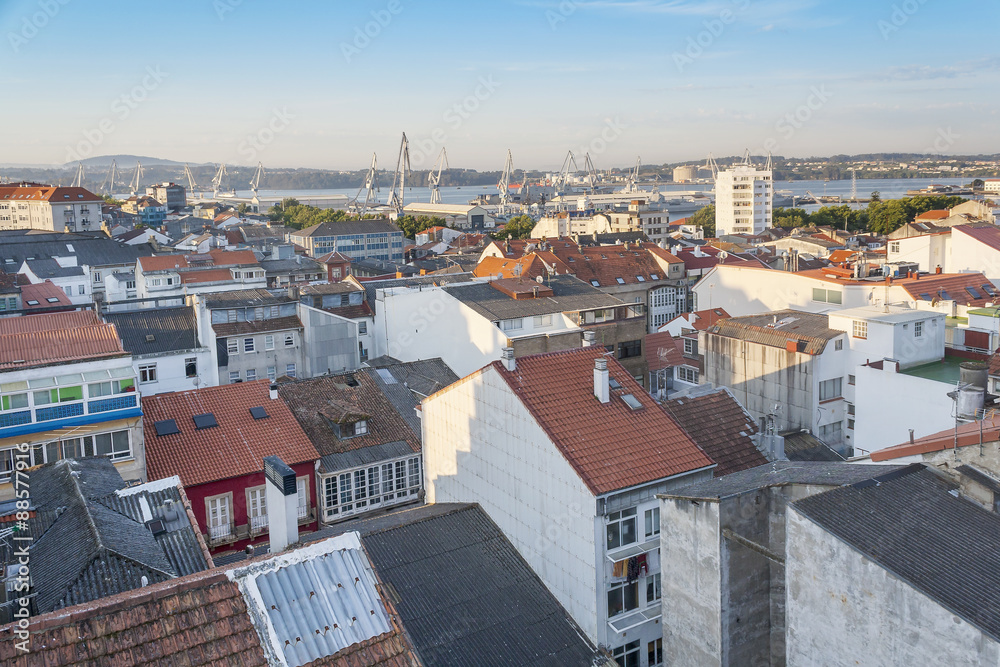 Roofs of Ferrol city
