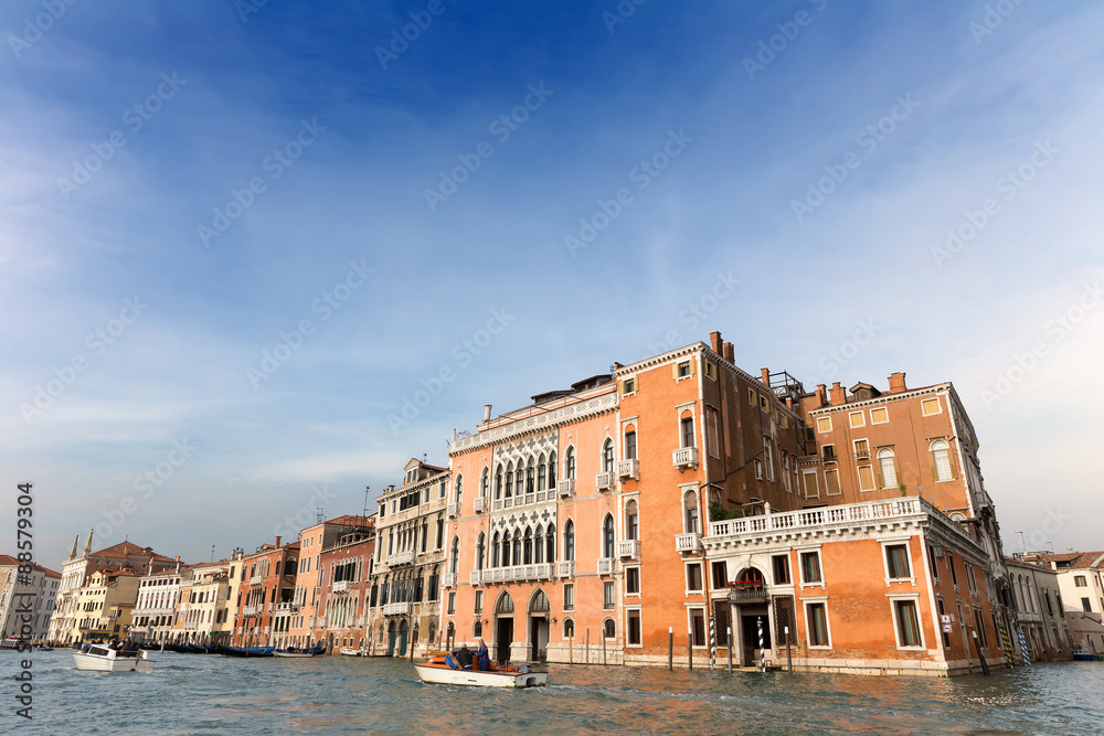 Beautiful view of the Canal Grande in Venice. Italy