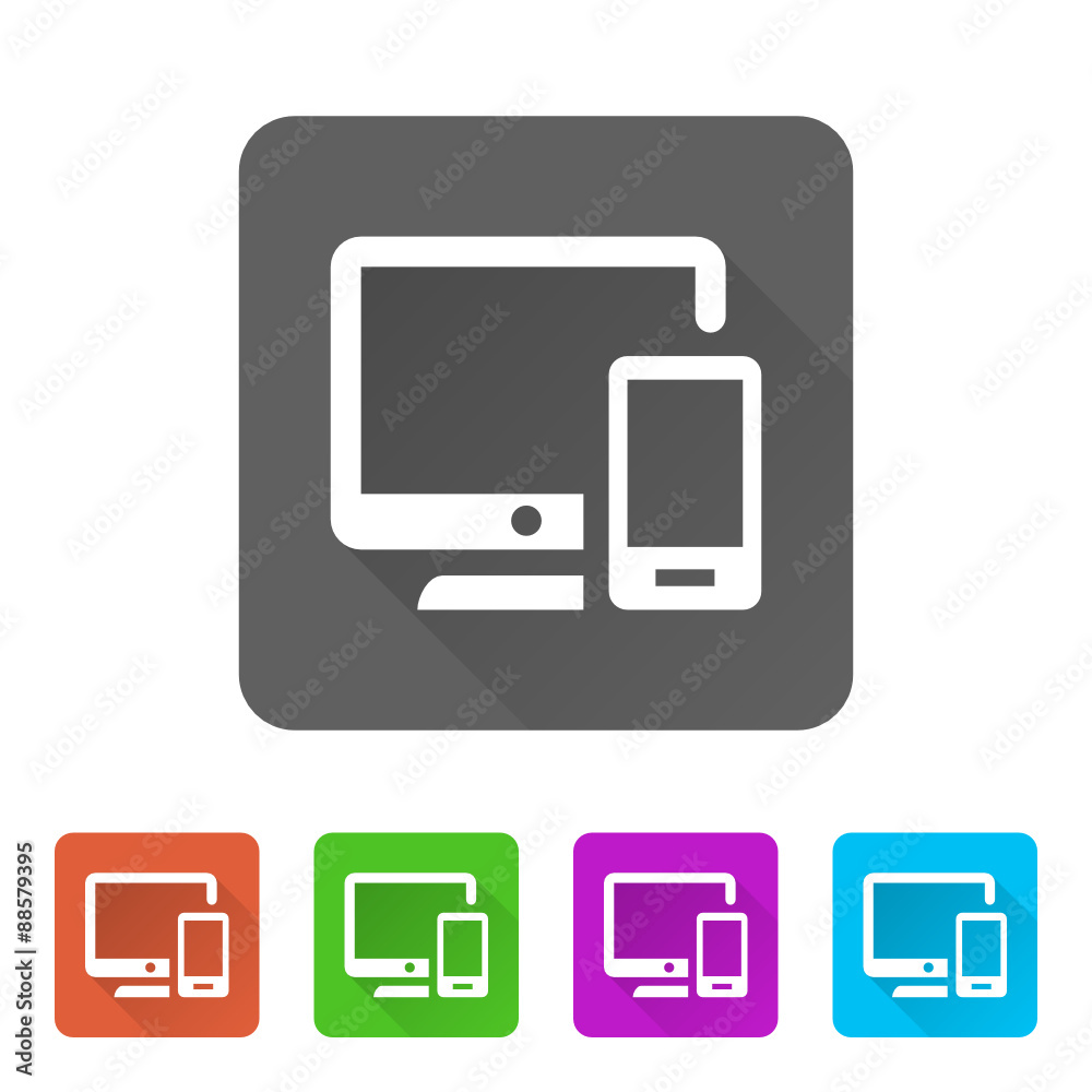 App Icon Long Shadow - 5 Colors App Icon Long Shadow - 5 Colors