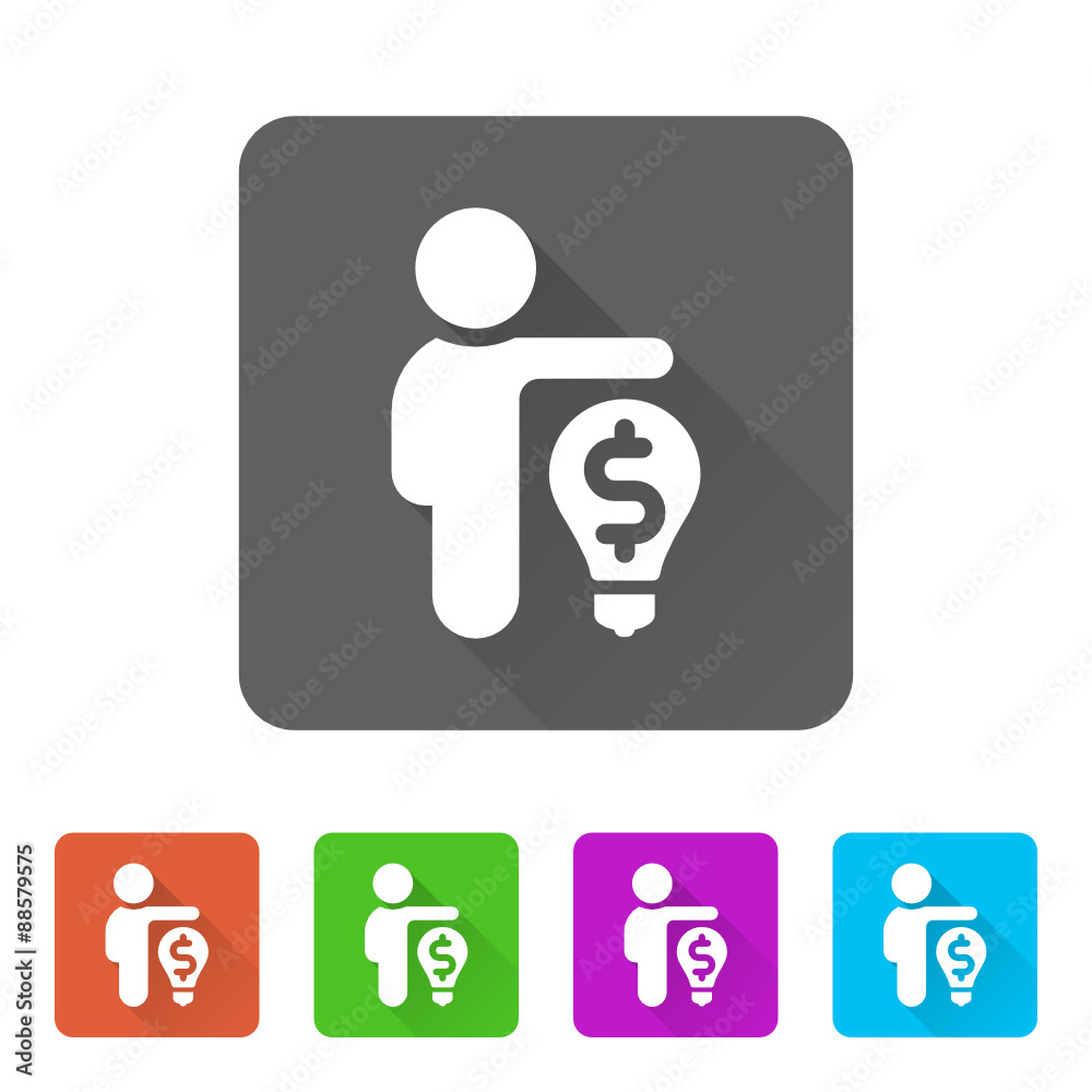 App Icon Long Shadow - 5 Colors