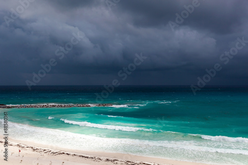 Rainy cloudly weather in Cancun © photopixel