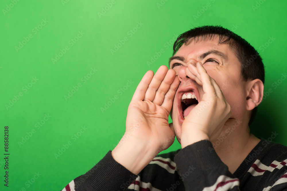 a man shouts a man shouts