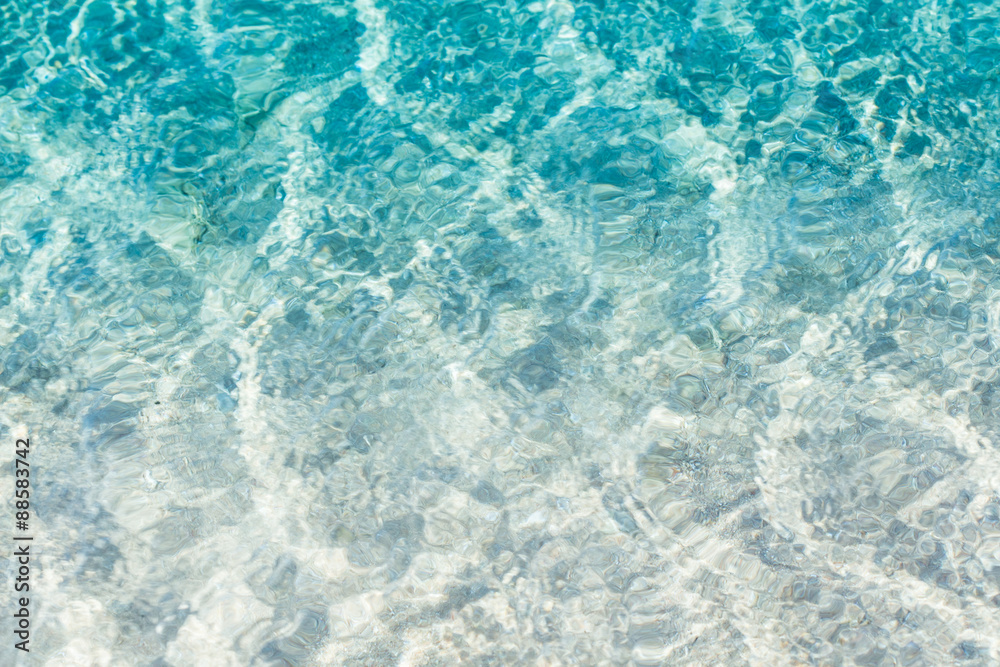 Transparent water of sea beach