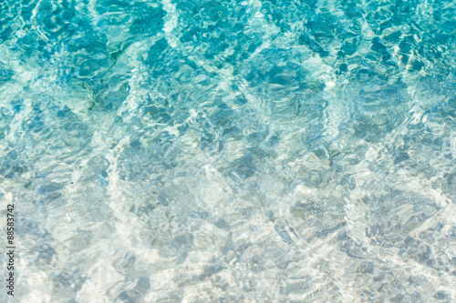 Transparent water of sea beach