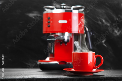 Canvastavla Red coffee machine