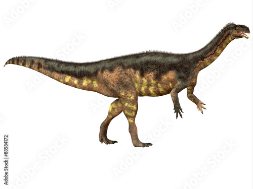 Plateosaurus Side Profile - Plateosaurus was a prosauropod herbivorous dinosaur that lived in the Triassic Age of Europe. © Catmando