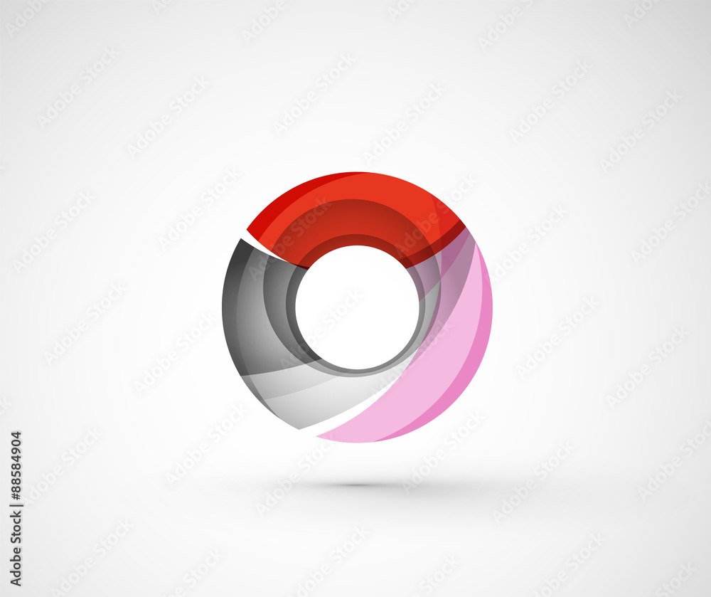 Abstract geometric company logo ring, circle Abstract geometric company logo ring, circle