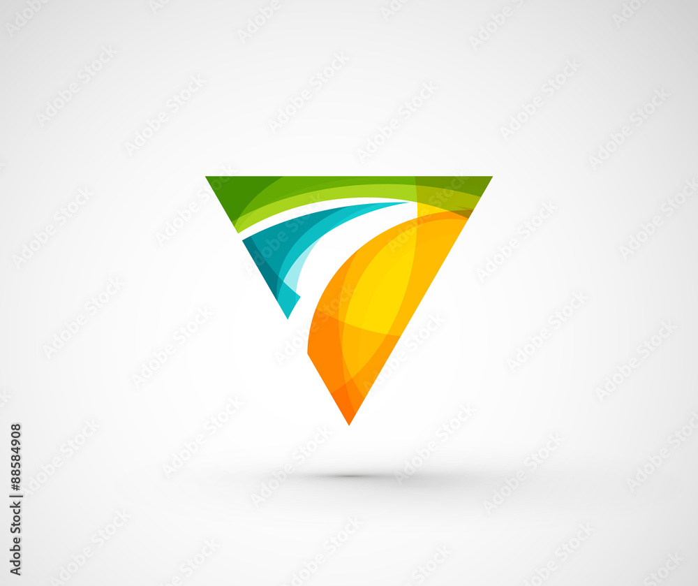 Abstract geometric company logo triangle, arrow Abstract geometric company logo triangle, arrow
