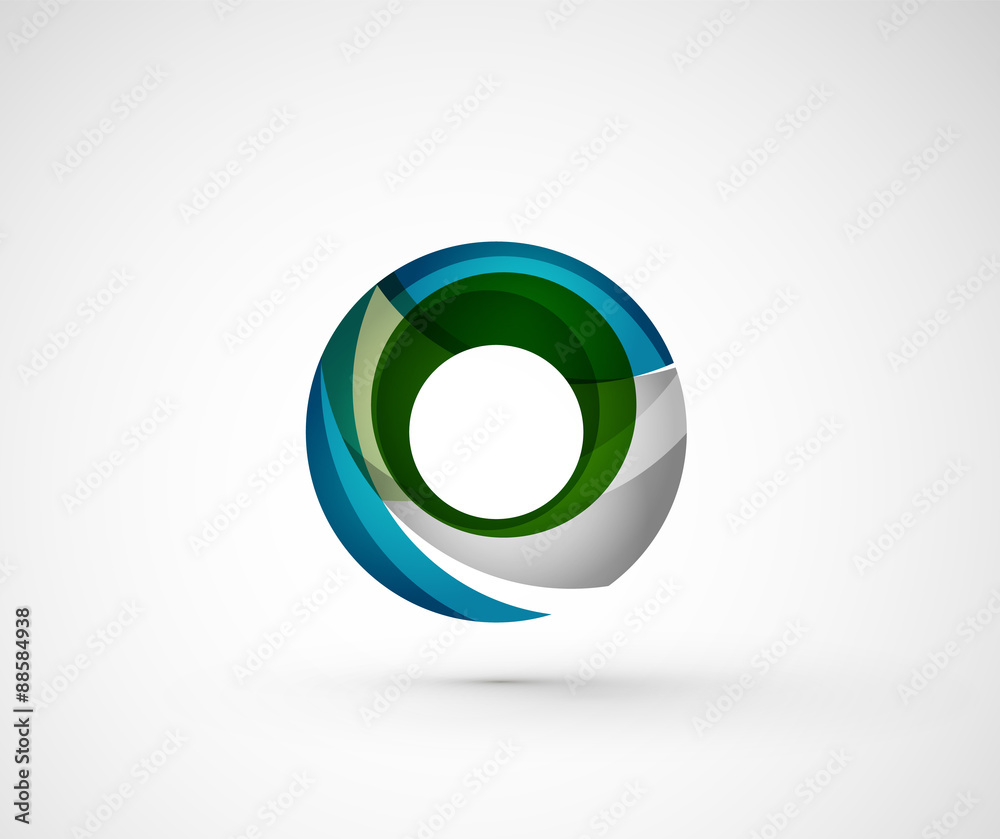 Abstract geometric company logo ring, circle Abstract geometric company logo ring, circle