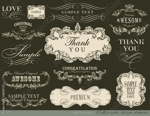 calligraphic design elements