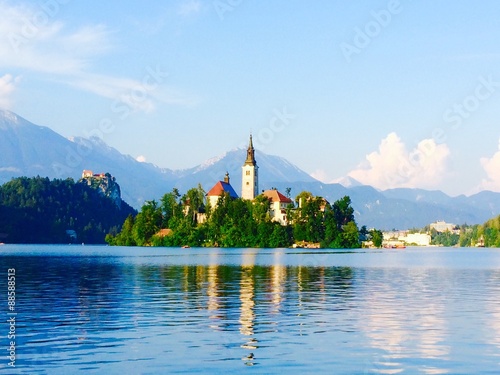 beautiful landscape of lake Bled, Slovenia, Europe